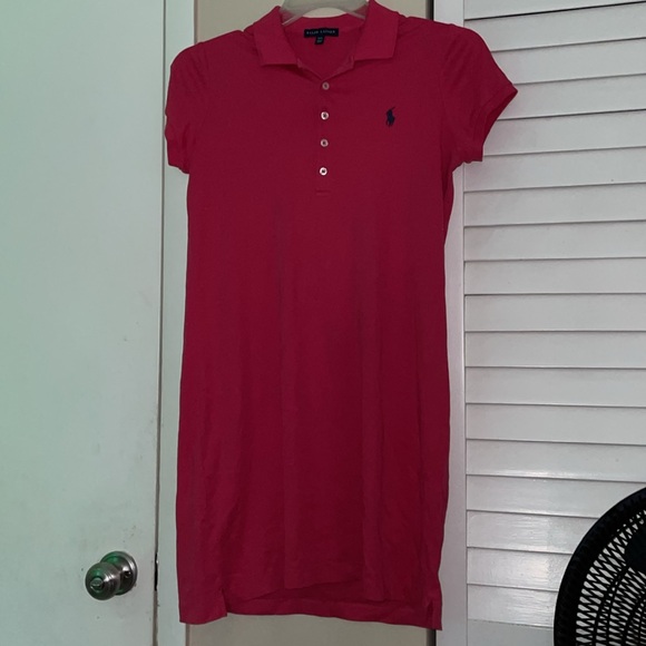 Ralph Lauren Sport Cotton Mesh Polo Short/Mini Pink Dress Size M - Picture 5 of 10
